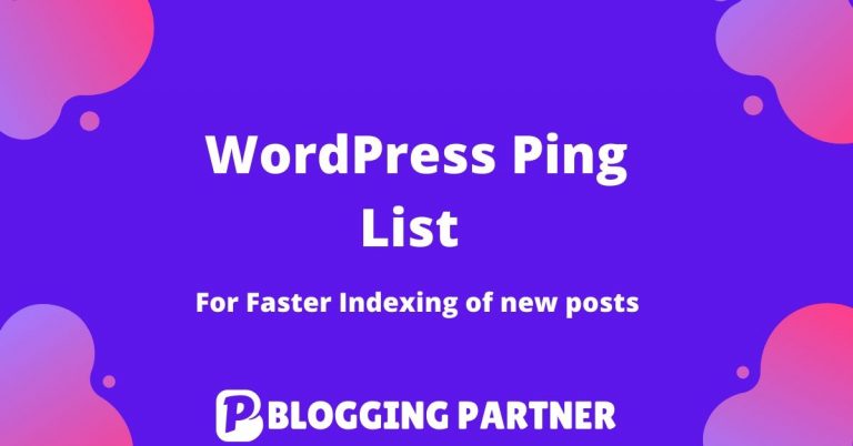 WordPress Ping List Blogging Partner